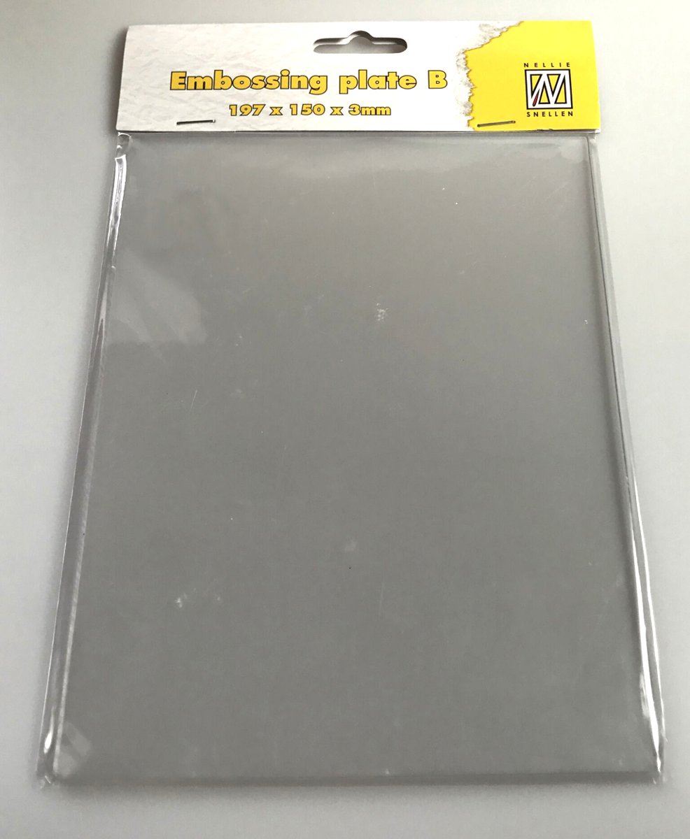 Transparent Plate 197x150x3mm - Plate-B - Voor A5 Embossing Machines